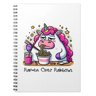 Cuaderno Unicornio comiendo Ramen