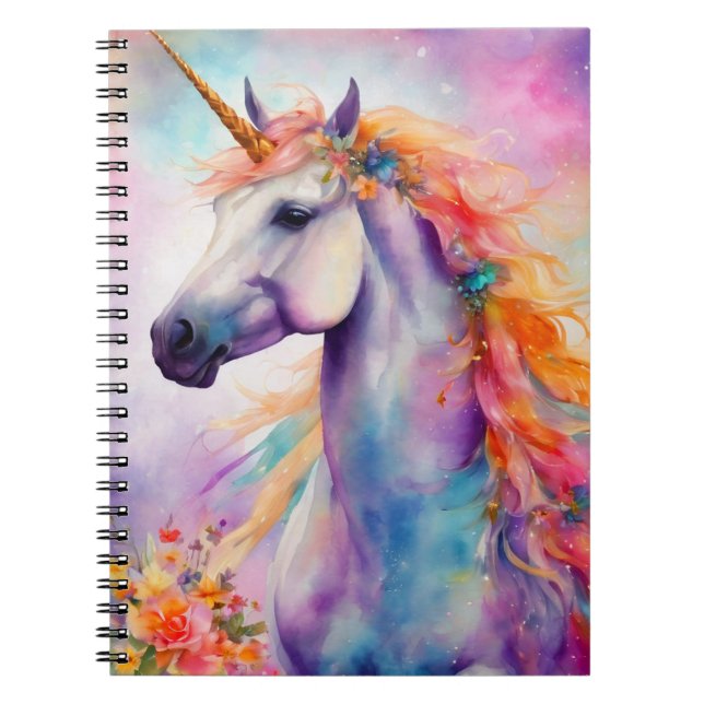Cuaderno Unicornio de color Pastel (Frente)