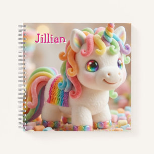 Cuaderno Unicornio de Malvavisco y Sueño de Caramelo Pastel