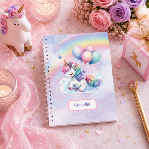 Cuaderno Unicornio de Moda Cumpleaños Mágico Personalizado