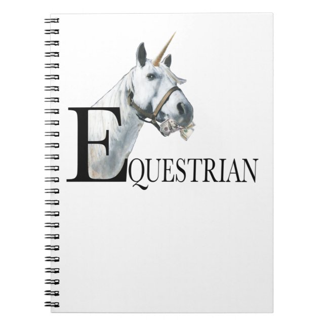 Cuaderno Unicornio de ojos laterales ecuestres (Frente)