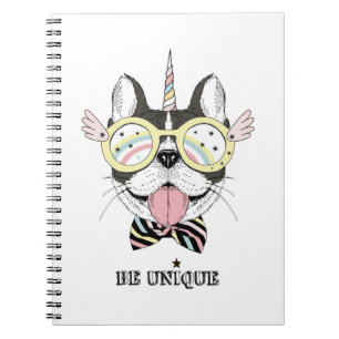 Cuaderno Unicornio del bulldog francés