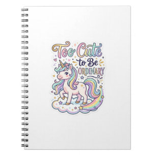 Cuaderno Unicornio Demasiado Lindo para Ser Ordinario Vecto