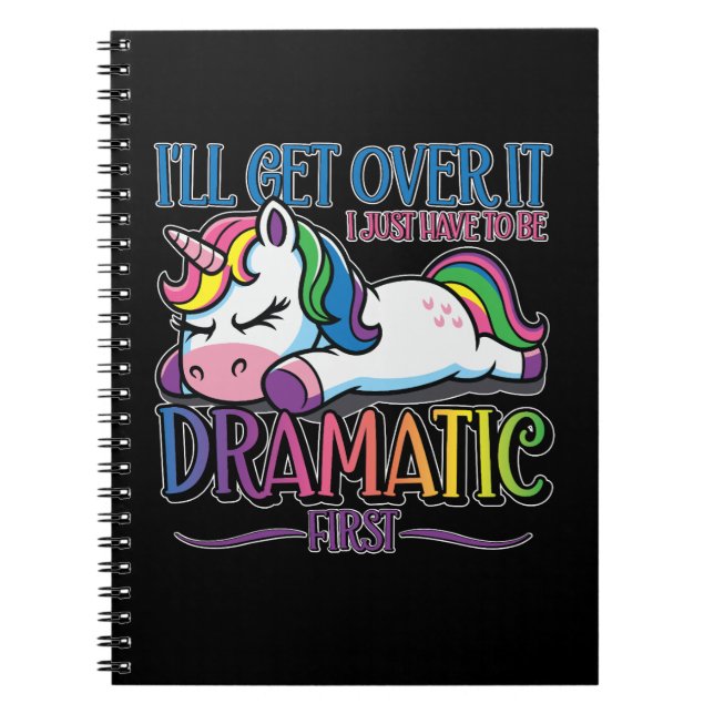 Cuaderno Unicornio dramático (Frente)
