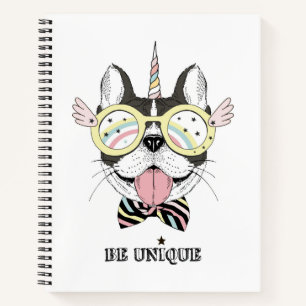 Cuaderno Unicornio en Bulldog francés