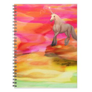 Cuaderno Unicornio en desierto pintado