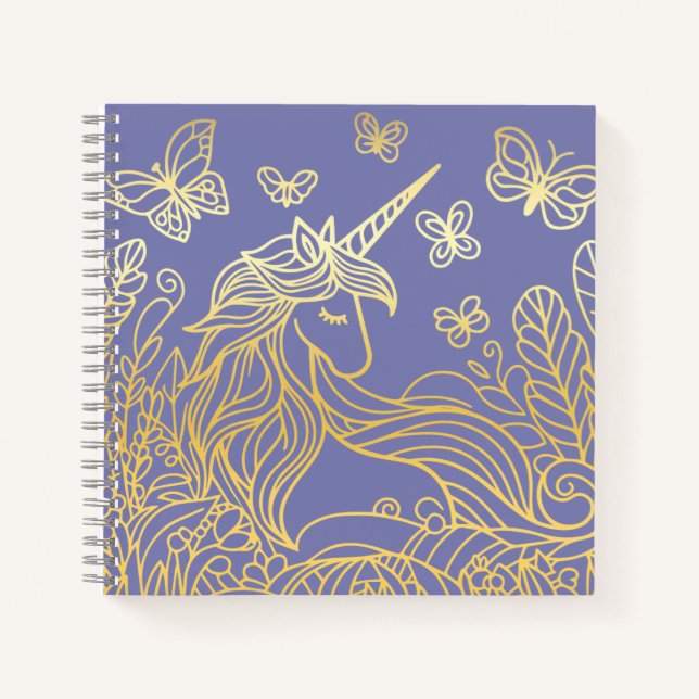 Cuaderno Unicornio en el Jardín (Anverso)