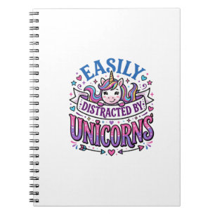 Cuaderno Unicornio fácilmente distraído por el anuncio de U
