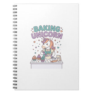 Cuaderno Unicornio Horneando Producto Gráfico de Moda Unico