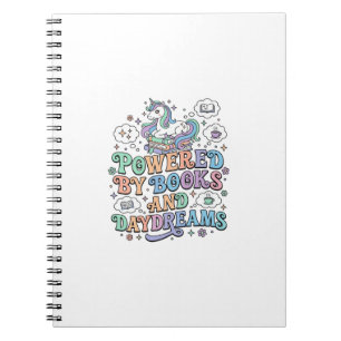 Cuaderno Unicornio impulsado por libros y sueños diurnos Ka