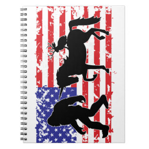 Cuaderno Unicornio, Jackalope, Bigfoot y la bandera america