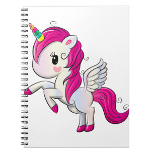 Cuaderno Unicornio lindo del arco iris