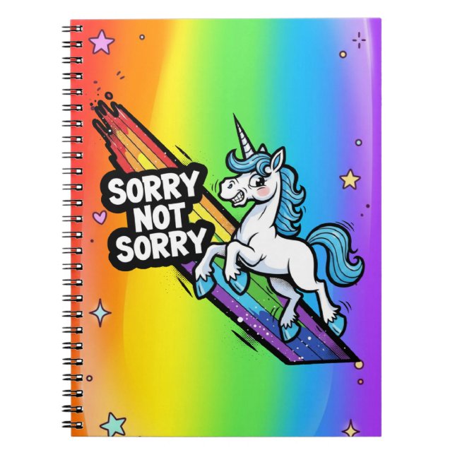 Cuaderno Unicornio Lo Siento no Lo Siento (Frente)