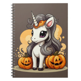Cuaderno Unicornio mágico: Aventura de calabaza de Hallowee