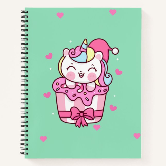 Cuaderno Unicornio mágico lindo (Anverso)