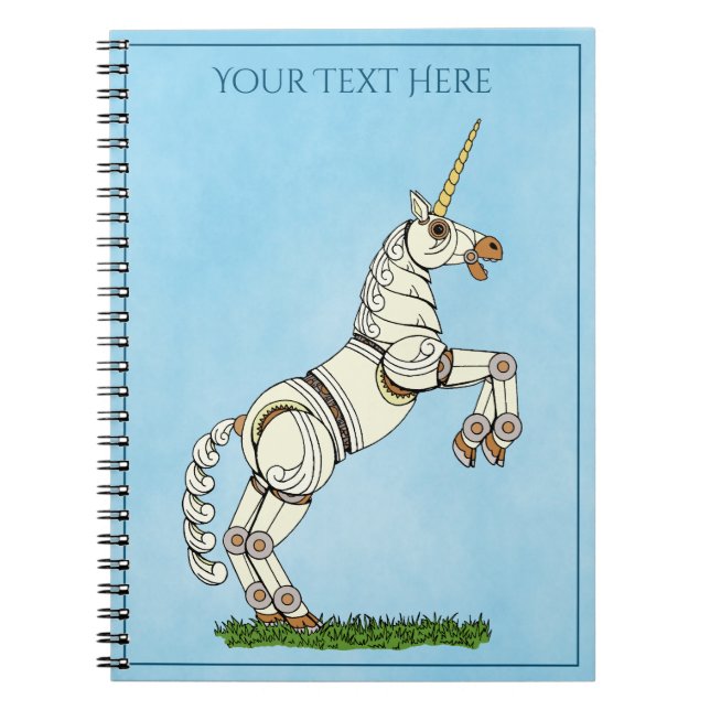 Cuaderno Unicornio mecánico (Frente)