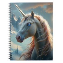 Unicornio místico en montañas encantadas