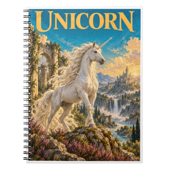 Cuaderno Unicornio, Monstruo de Fantasía Gótica (Frente)