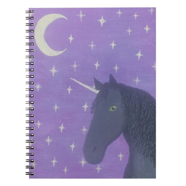 Cuaderno Unicornio negro (Frente)
