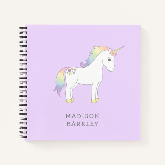 Cuaderno Unicornio Niños Lindos Pastel (Anverso)