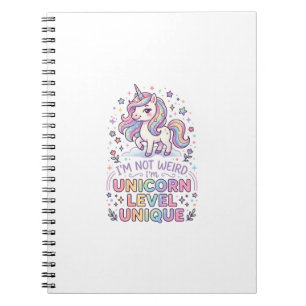 Cuaderno Unicornio No soy raro, soy unicornio nivel único A