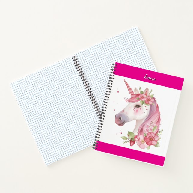Cuaderno unicornio & personaliza tu nombre  (Interior)