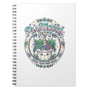 Cuaderno Unicornio Planticornio Maceta POD Listo POD Arte_1
