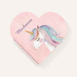 Cuaderno Unicornio rosa personalizado