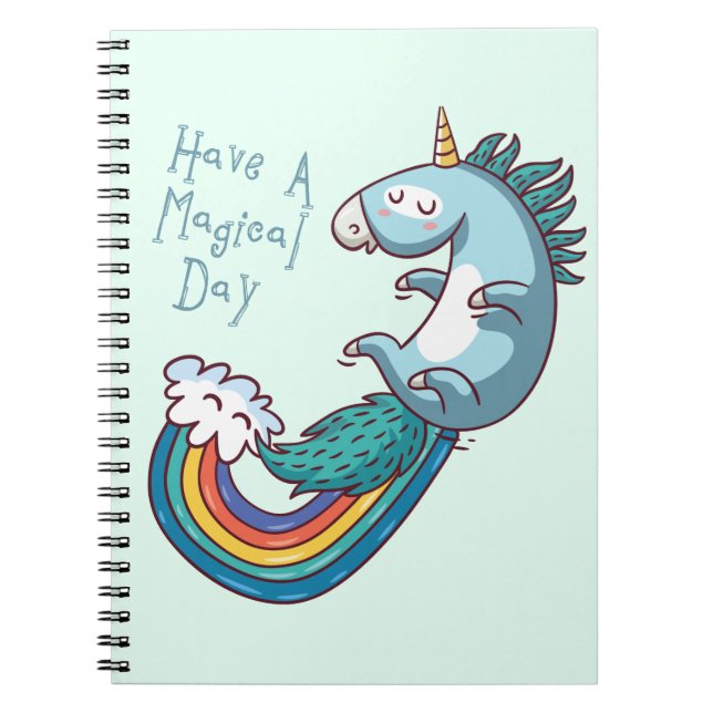 Cuaderno Unicornio "Ten un día mágico" (Frente)