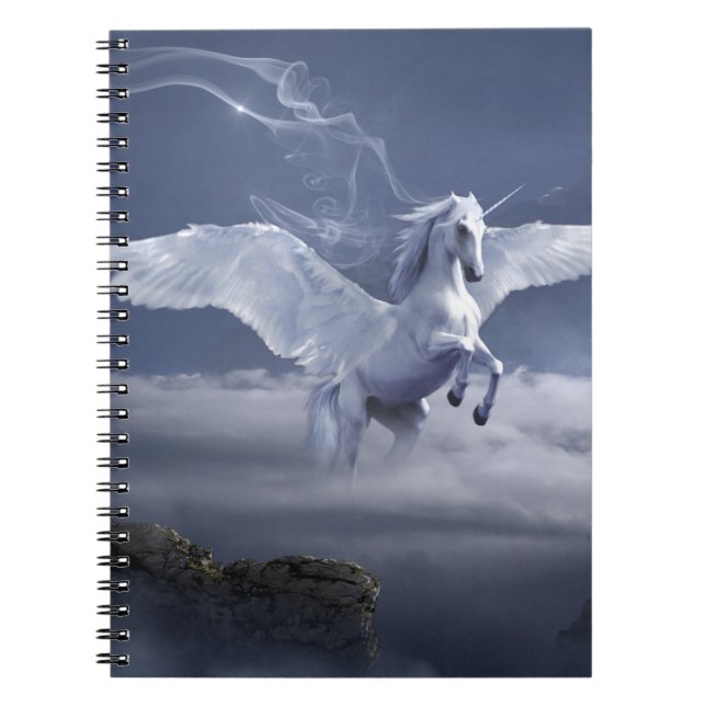 Cuaderno Unicornio volador mítico Pegasus (Frente)