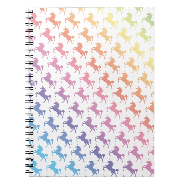 Cuaderno Unicornios del arco iris (Frente)