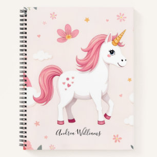 Cuaderno Unicornios Soñadores, Arcoíris, Flores, Tierno