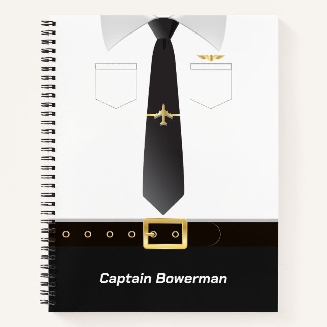 Cuaderno Uniforme de Piloto Personalizado (Anverso)