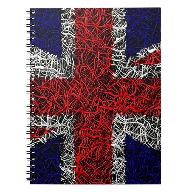 Cuaderno Unión bandera de jack uk patriótico (Frente)