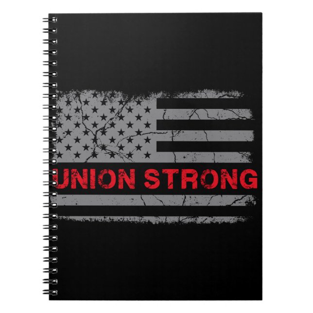 Cuaderno Unión de Bandera Americana fuerte (Frente)