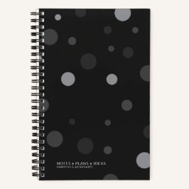 Cuaderno Unión de puntos pop negros