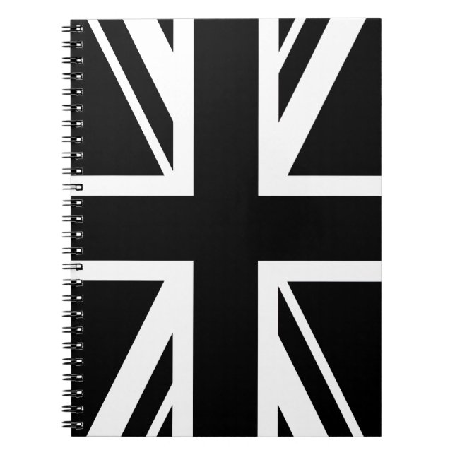 Cuaderno Unión Jack ~ Blanco y negro (Frente)