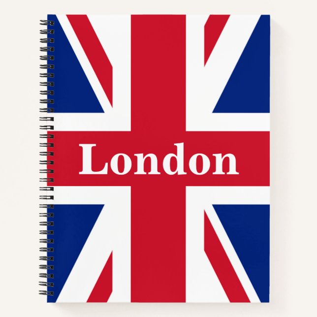 Cuaderno Union Jack London ~ Bandera británica (Anverso)