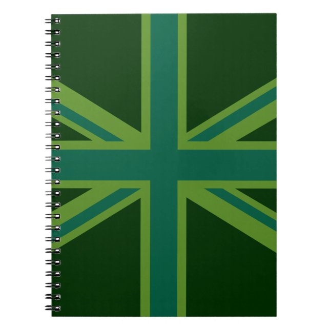 Cuaderno Unión Verde verde azulada del Reino Unido Jack Dec (Frente)
