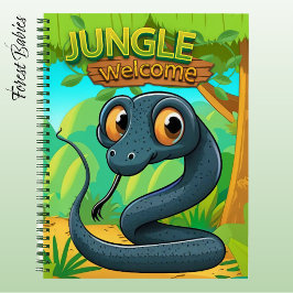 Cuaderno Unique Snake Whimsical Woodland Nature Scene 🐍