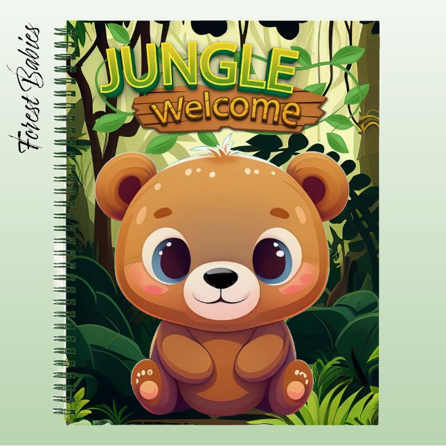 Cuaderno Unique Teddy Bear Whimsical Fun Cartoon Graphic 🐻 (Cute Teddy Bear Stationery Adorable Woodland Wildlife Notebook Unique Animal Character Notepad 🐻)