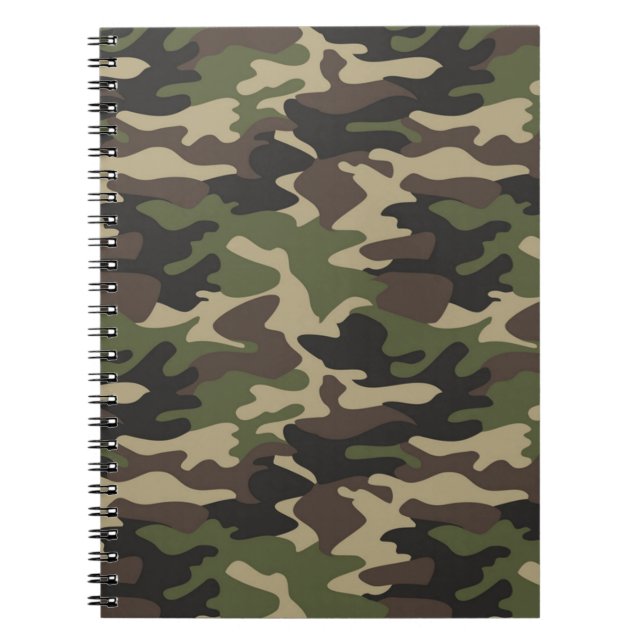 Cuaderno unisex de camuflaje más vendido (Frente)