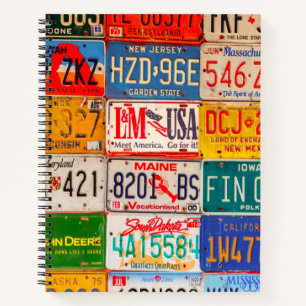 Cuaderno United States License Plates Art America