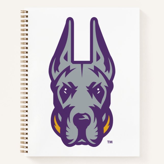 Cuaderno Universidad de Albany Gran Cabeza de Mascota Dane (Anverso)