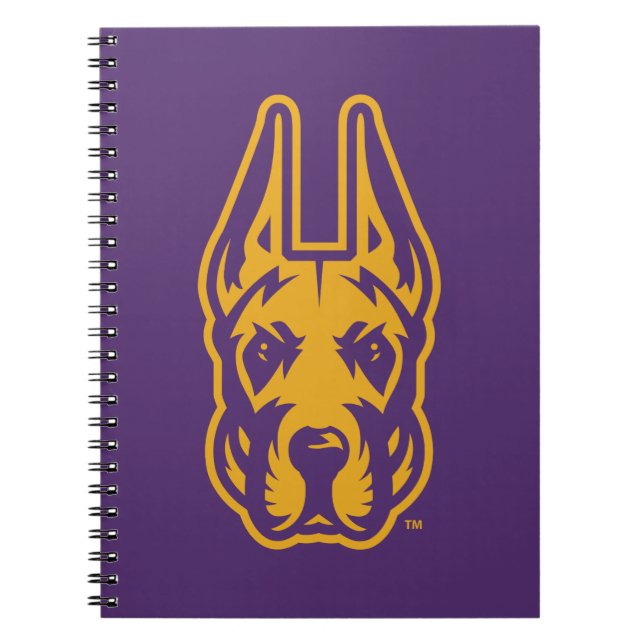 Cuaderno Universidad de Albany Gran Cabeza de Mascota Dane (Frente)