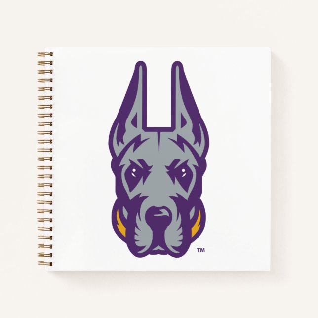 Cuaderno Universidad de Albany Gran Cabeza de Mascota Dane (Anverso)