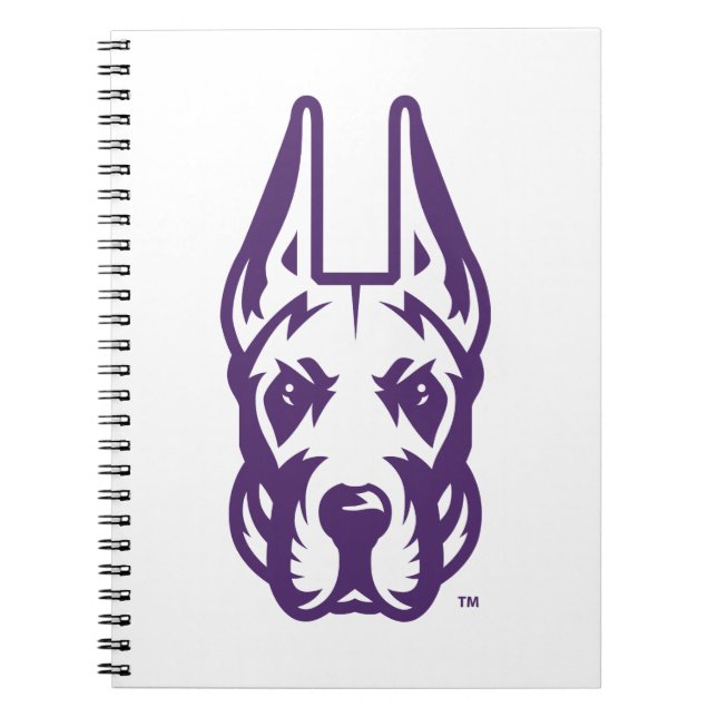 Cuaderno Universidad de Albany Gran Cabeza de Mascota Dane (Frente)