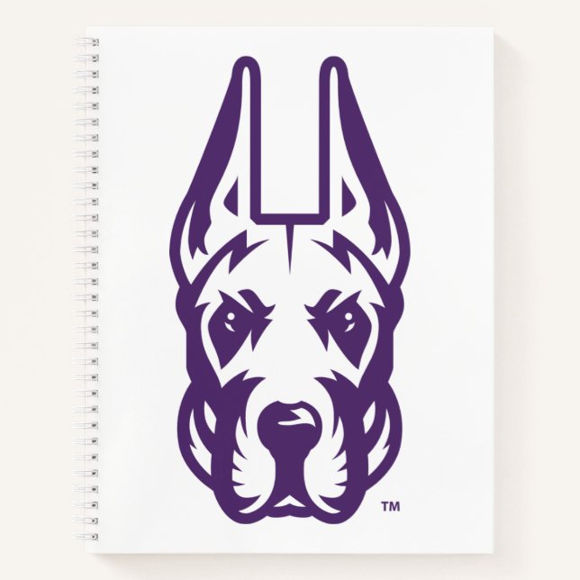 Cuaderno Universidad de Albany Gran Cabeza de Mascota Dane (Anverso)