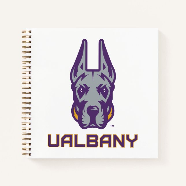 Cuaderno Universidad de Albany Great Danes (Anverso)