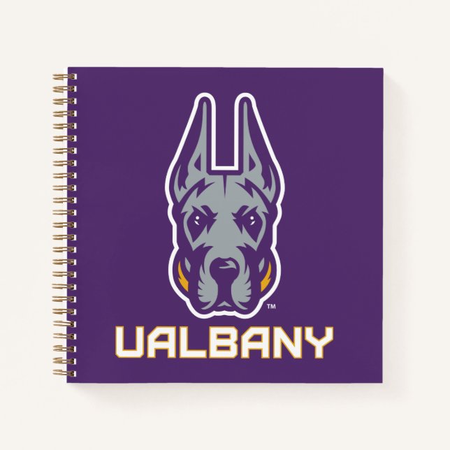 Cuaderno Universidad de Albany Great Danes (Anverso)